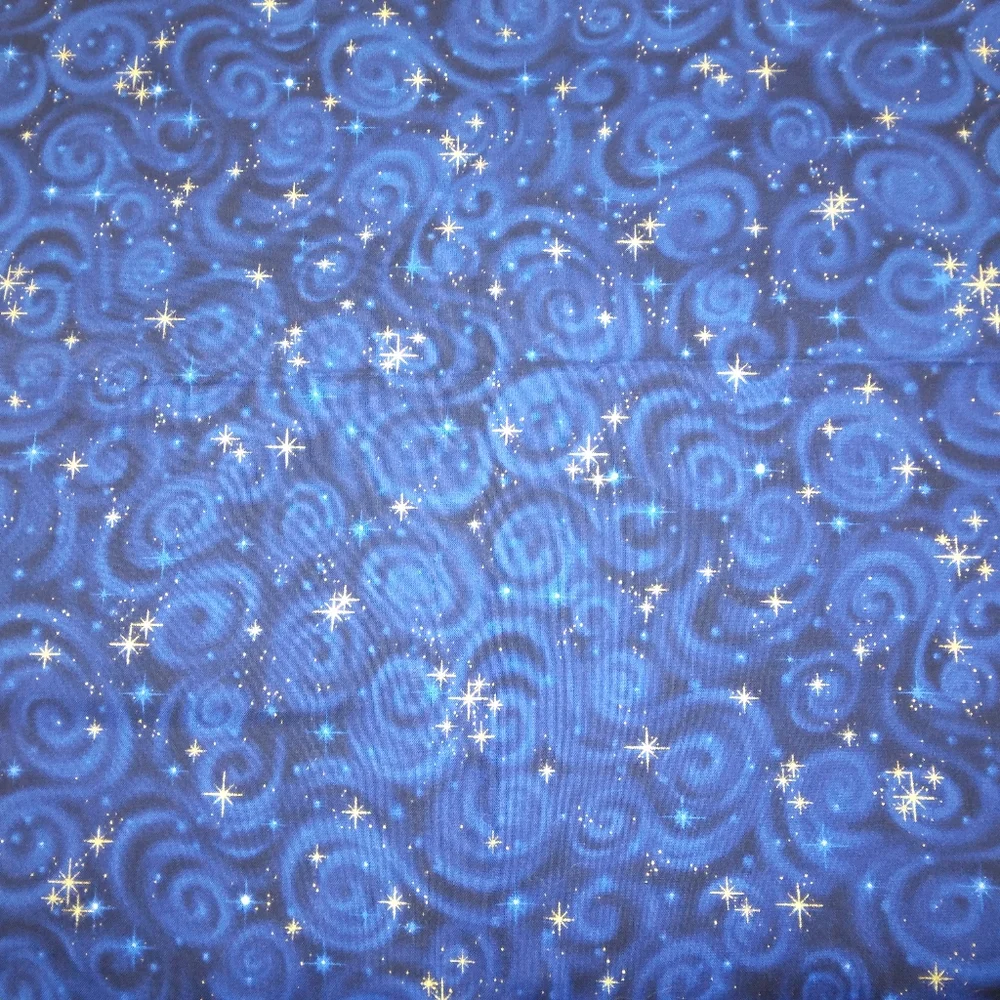 FABRIC Robert Kaufman Stargazers In midnight, 2 Yards
